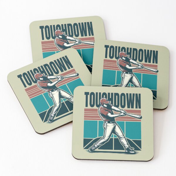 Item preview, Touchdown Baseball Quote Colorful Vintage Cartoon For Men designed and sold by Daqomm.