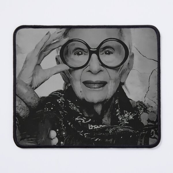 Item preview, Iris Apfel - Grayscale designed and sold by valarden.