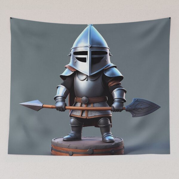 Item preview, small troll wearing medieval armour  designed and sold by Colin Bentham.