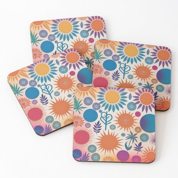 Item preview, RogerPattern - "Bursting Blossoms: Vibrant Circles and Sun" designed and sold by RogerPattern.