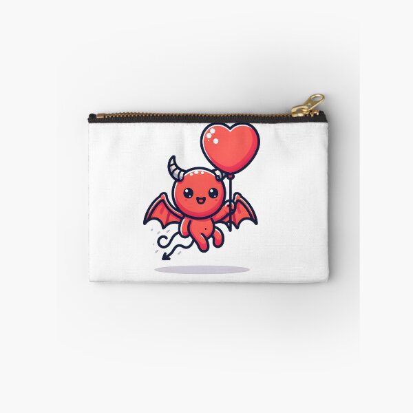Item preview, Kawaii Demon With Heart-Shaped Balloon designed and sold by CanvasCutie.