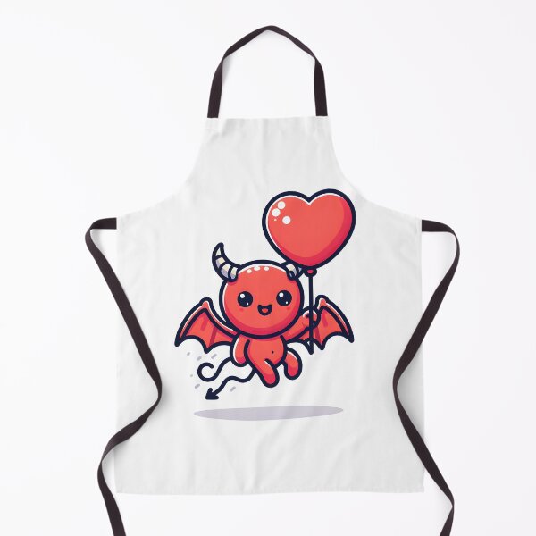 Item preview, Kawaii Demon With Heart-Shaped Balloon designed and sold by CanvasCutie.