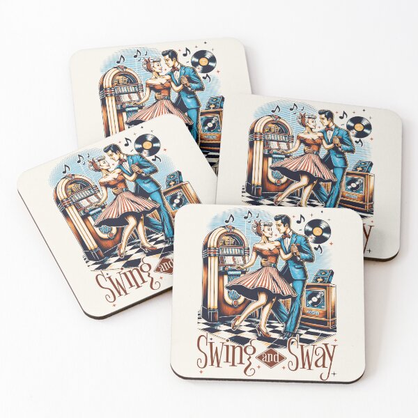 Item preview, Retro Vintage Swing Dancers - Vinyl Music Gift designed and sold by InkyGenies.