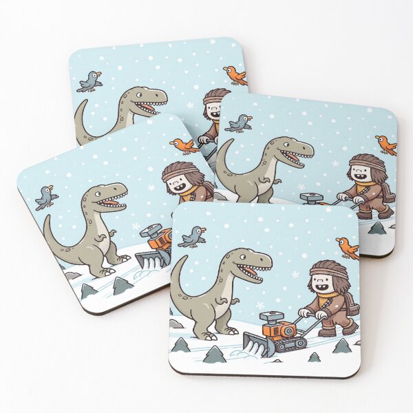 Item preview, Snow Blower Adventure of Dinosaur and Boy designed and sold by zzz888.