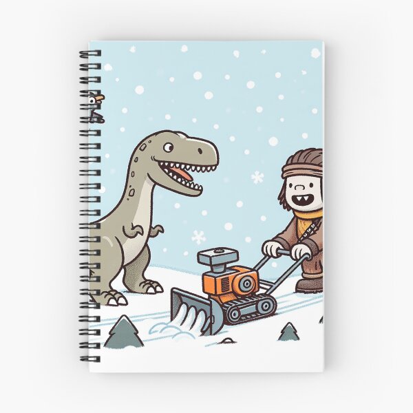 Item preview, Snow Blower Adventure of Dinosaur and Boy designed and sold by zzz888.