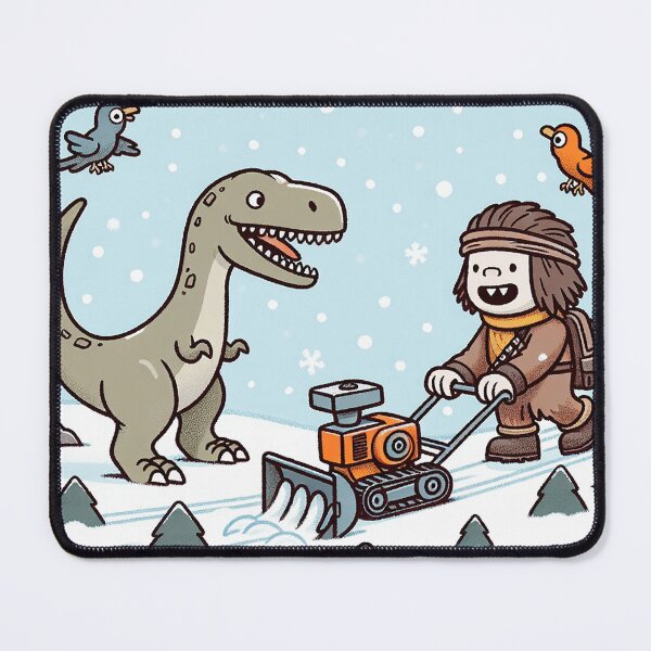 Item preview, Snow Blower Adventure of Dinosaur and Boy designed and sold by zzz888.