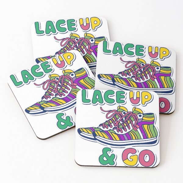 Item preview, Lace Up & Go - Colorful Pop Art Running Shoes designed and sold by NiftyWrx.