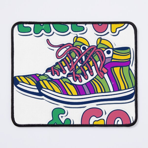 Item preview, Lace Up & Go - Colorful Pop Art Running Shoes designed and sold by NiftyWrx.