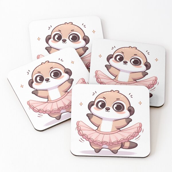 Item preview, Kawaii Meerkat With A Tutu Skirt designed and sold by CanvasCutie.