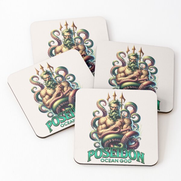 Item preview, Poseidon Greek Mythology Ocean God designed and sold by InkyGenies.