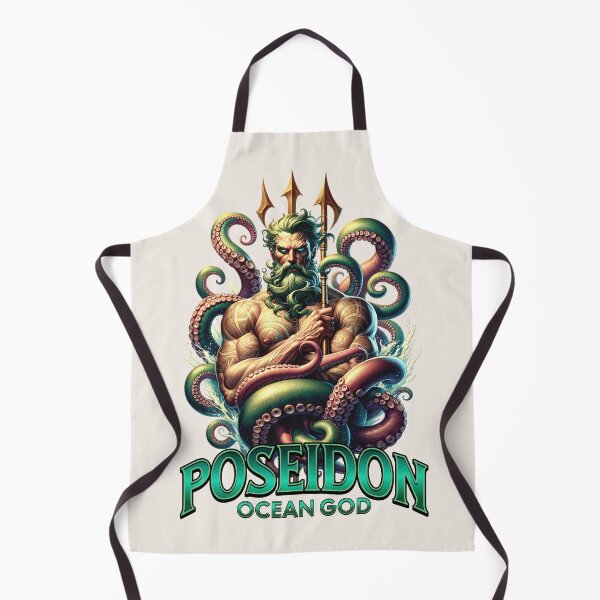 Item preview, Poseidon Greek Mythology Ocean God designed and sold by InkyGenies.
