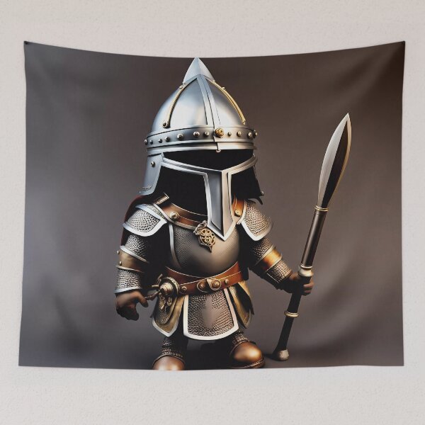 Item preview, small troll wearing medieval armour  designed and sold by Colin Bentham.