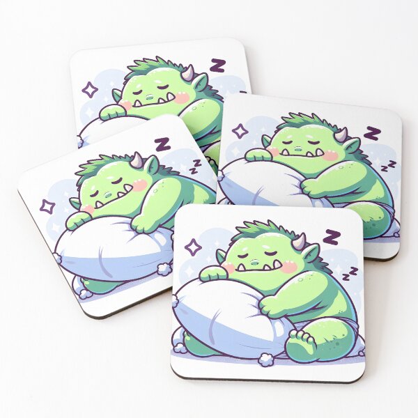 Item preview, Kawaii Ogre: A Fluffy Pillow designed and sold by CanvasCutie.