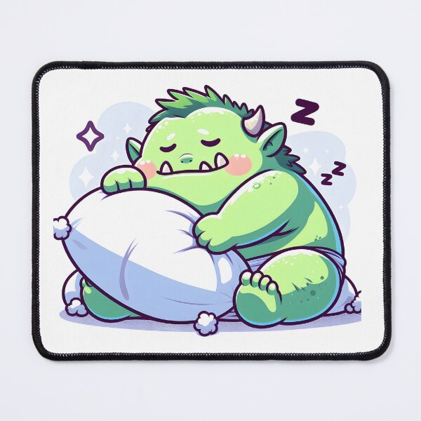 Item preview, Kawaii Ogre: A Fluffy Pillow designed and sold by CanvasCutie.