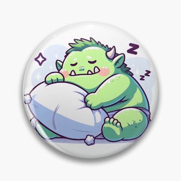 Item preview, Kawaii Ogre: A Fluffy Pillow designed and sold by CanvasCutie.