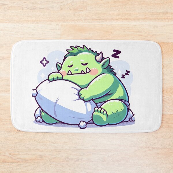 Item preview, Kawaii Ogre: A Fluffy Pillow designed and sold by CanvasCutie.