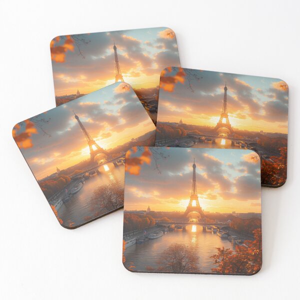 Item preview, A Panoramic View of the Eiffel Tower at Sunrise designed and sold by Primprapar.
