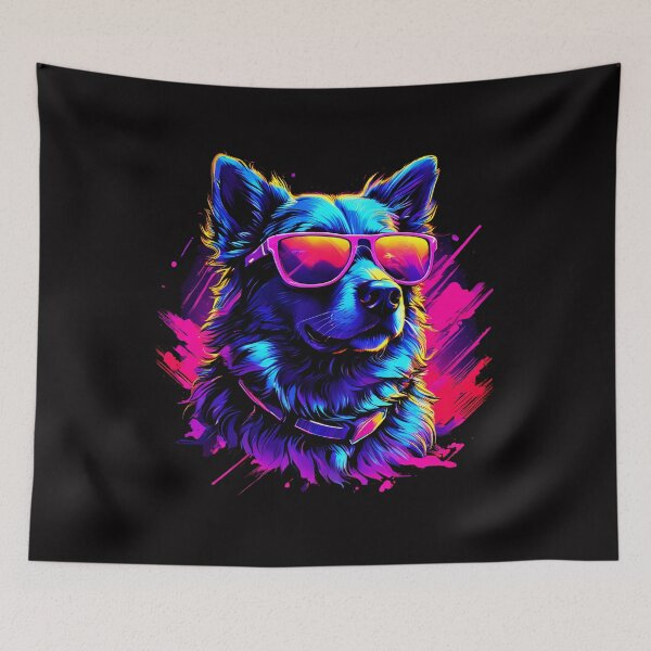 Item preview, When your little dog adopts glasses that highlight their vibrant personality, because life is a party designed and sold by Pulsant  Paintings.