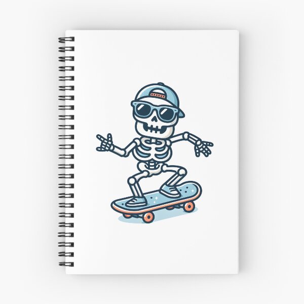 Item preview, Kawaii Skeleton Skateboarding With Cool Sunglasses designed and sold by CanvasCutie.