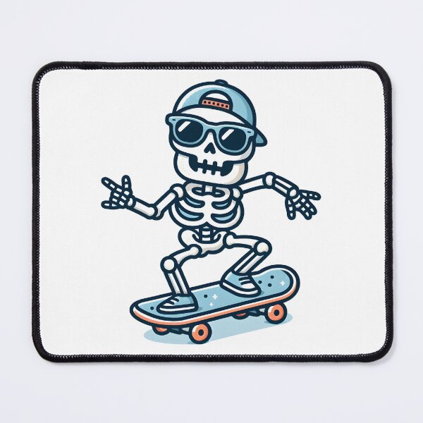 Item preview, Kawaii Skeleton Skateboarding With Cool Sunglasses designed and sold by CanvasCutie.