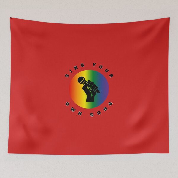 Item preview, LGBTQ T-shirt, Microphone Symbol Sing Your Own Song T-Shirt LGBTQ Slogan T-shirt, Gay Festival, Pride Festival, designed and sold by PrideBeProud.