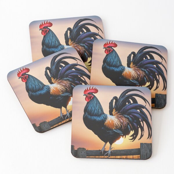 Item preview, Cockerel on farm fence designed and sold by tatty58.