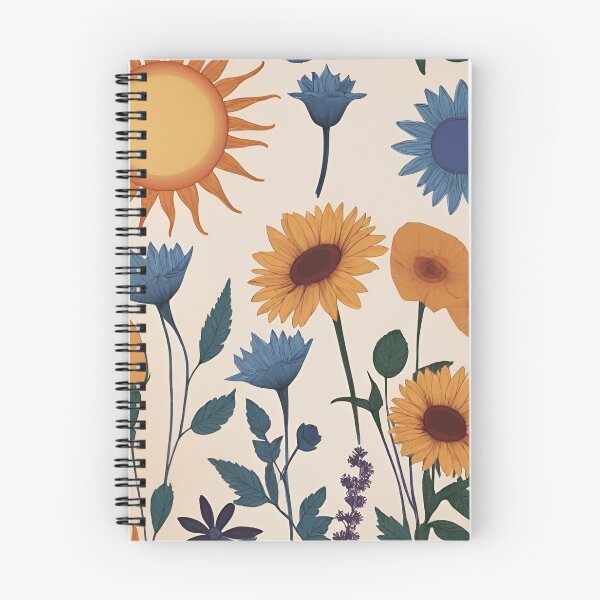 Item preview, RogerPattern - "Radiant Florals: Sunny Yellow and Blue Floral Delight" designed and sold by RogerPattern.