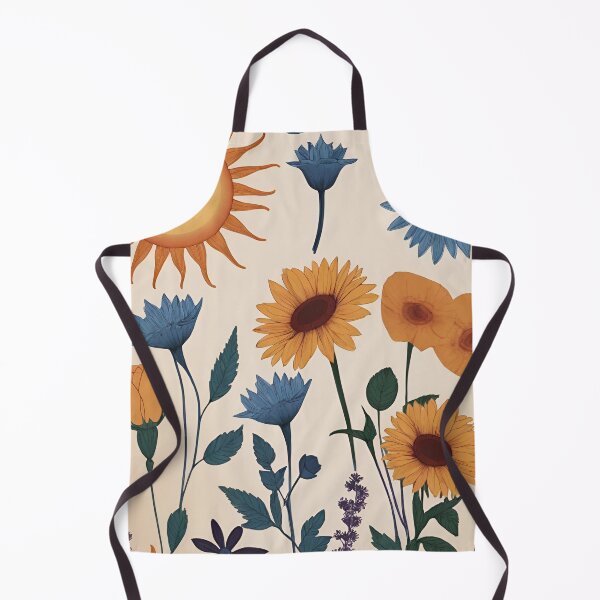 Item preview, RogerPattern - "Radiant Florals: Sunny Yellow and Blue Floral Delight" designed and sold by RogerPattern.