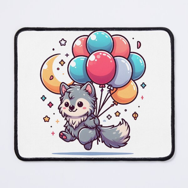 Item preview, Kawaii Precious Werewolf: A Bunch Of Colorful Balloons designed and sold by CanvasCutie.