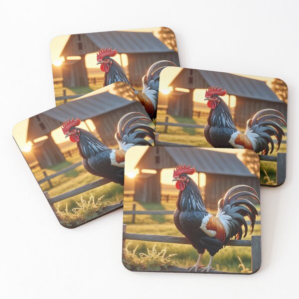 Item preview, Cockerel in front of a barn designed and sold by tatty58.