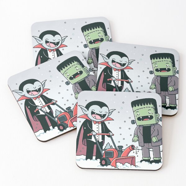 Item preview, Snow Blower Adventure of Vampire and Frankenstein designed and sold by zzz888.