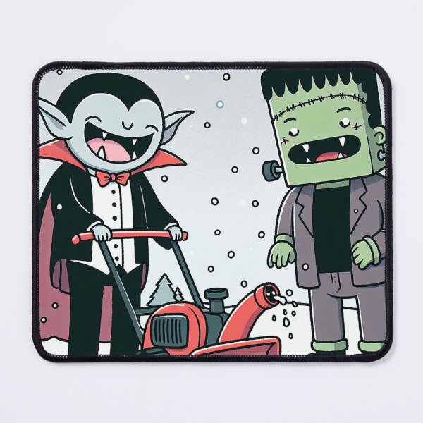 Item preview, Snow Blower Adventure of Vampire and Frankenstein designed and sold by zzz888.