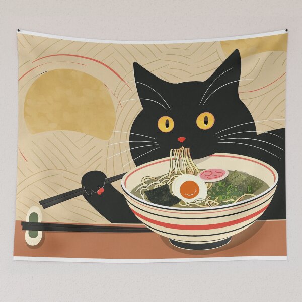 Item preview, ramen kitty designed and sold by PricklyPeanut.