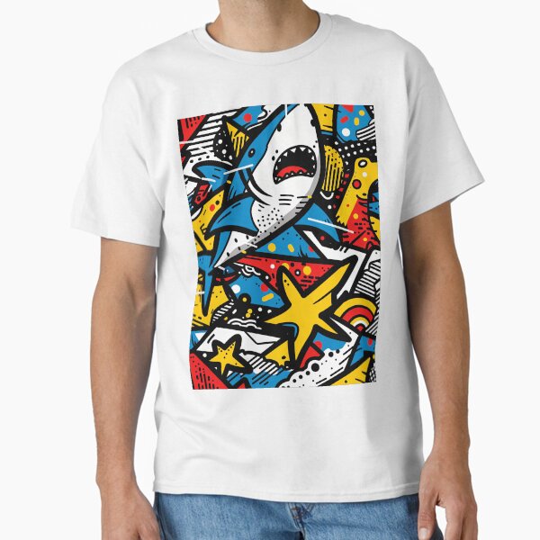 Item preview, The Fearless Fins Fierce Lines designed and sold by Retro Type.
