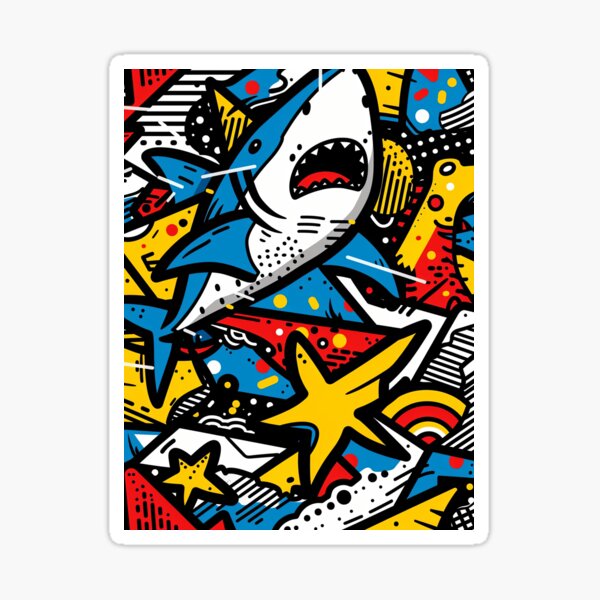 Item preview, The Fearless Fins Fierce Lines designed and sold by Retro Type.