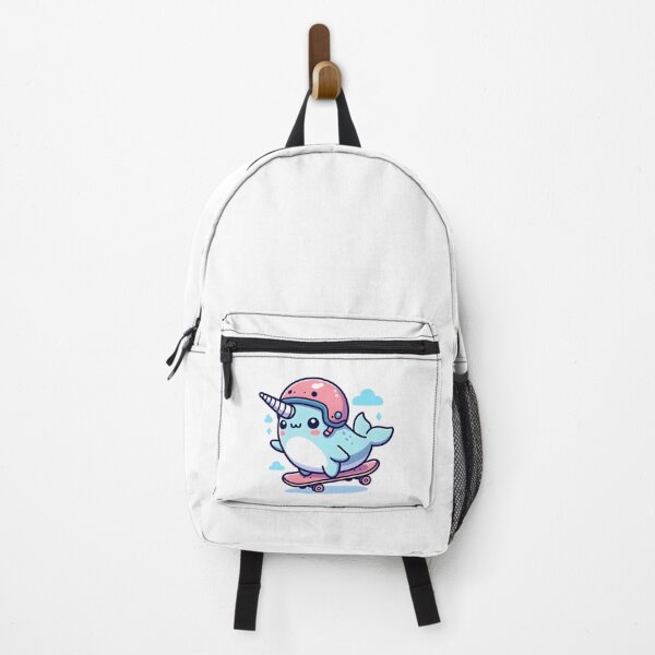 Vista previa del artículo con la obra «Narval Kawaii: una patineta y un casco», diseñado y vendido por CanvasCutie.