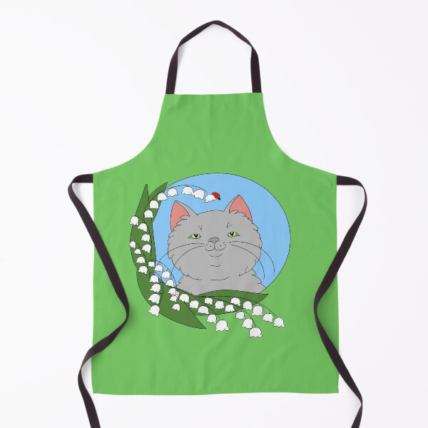 Item preview, Cute Cat and Lilies of the Valley designed and sold by HugSomeNettles.
