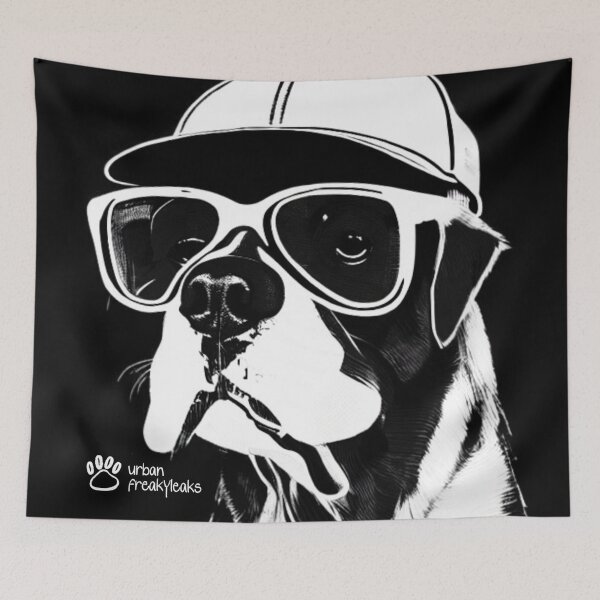 Item preview, DOG WITH SUNGLASSES AND A BASEBALL CAP designed and sold by inarausch2023.