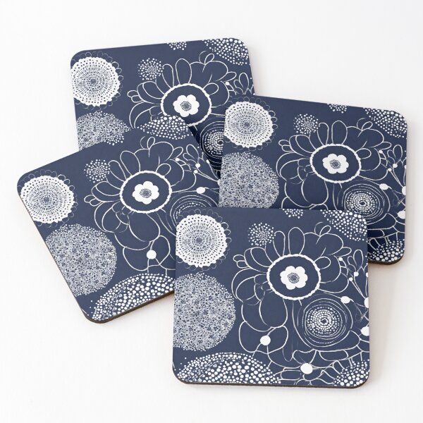 Item preview, Abstract pattern Blue and white flower designed and sold by NingningS.