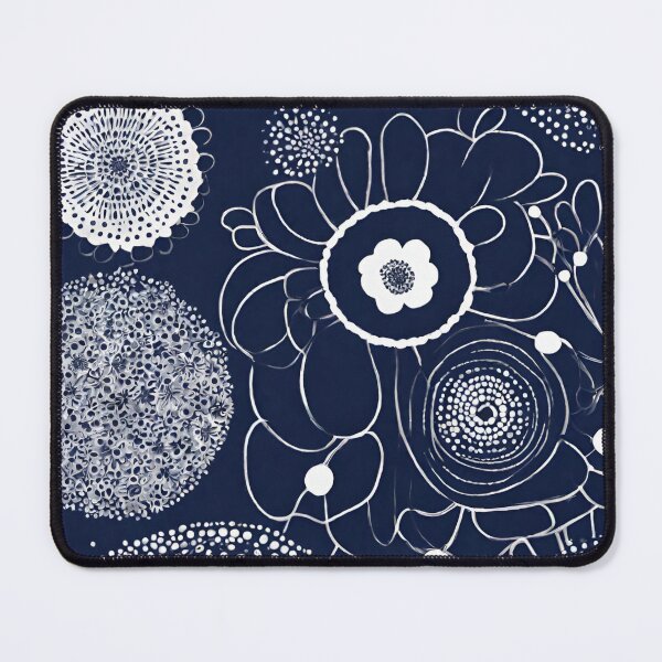 Item preview, Abstract pattern Blue and white flower designed and sold by NingningS.