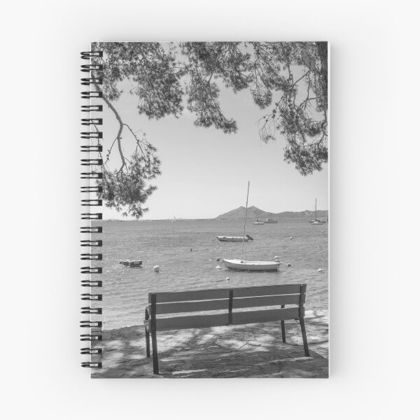 Item preview, Last Bench Puerto Pollensa Pine Walk Black And White designed and sold by GG WALL ART.