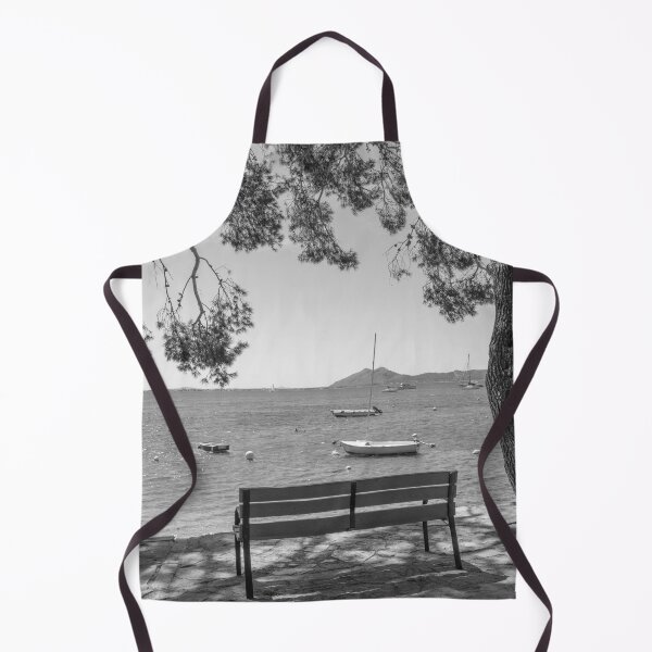 Item preview, Last Bench Puerto Pollensa Pine Walk Black And White designed and sold by GG WALL ART.