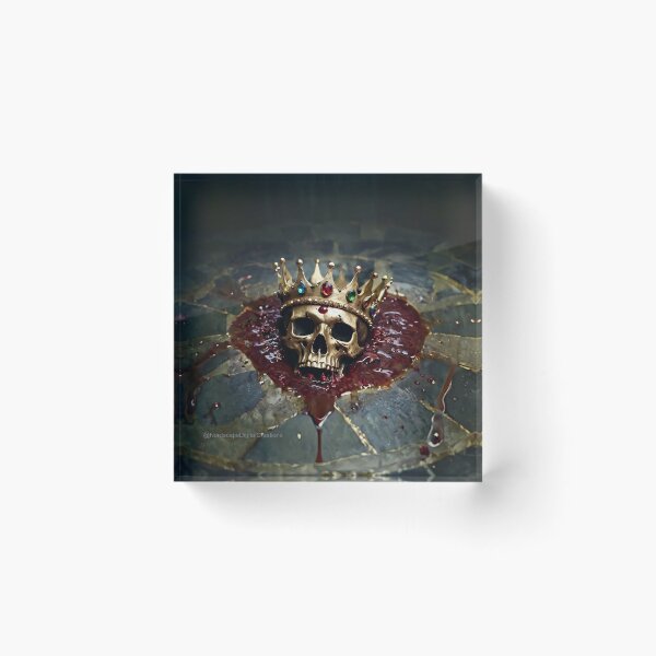 Item preview, Golden Skull With Crown in Blood designed and sold by NerdscapeDC.