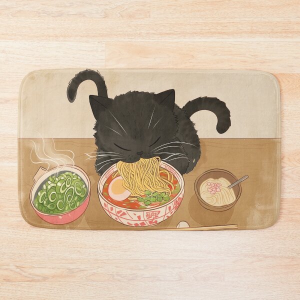 Item preview, two tailed ramen kitty designed and sold by PricklyPeanut.