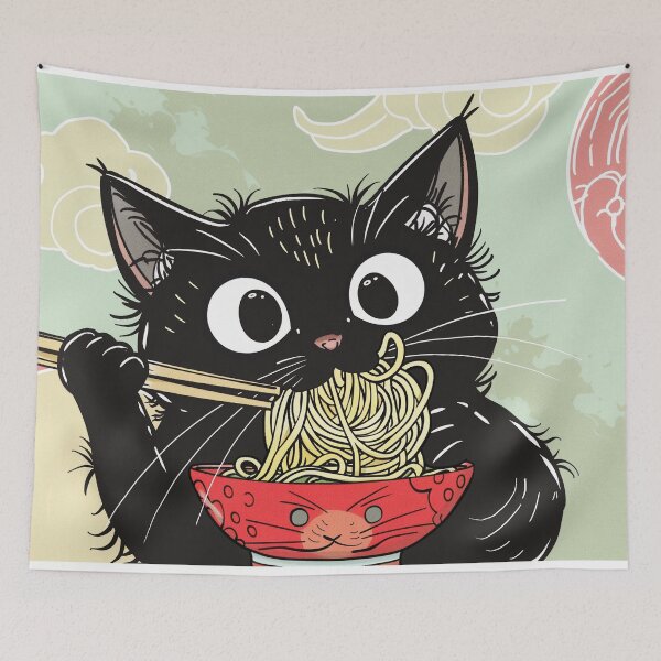 Item preview, ramen kitty designed and sold by PricklyPeanut.