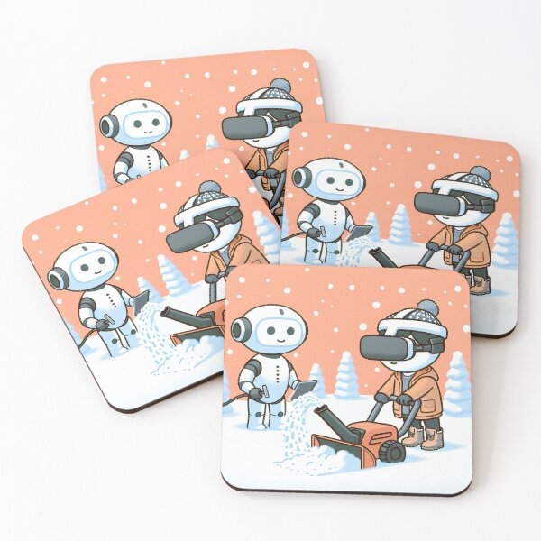 Item preview, Snow Blower Companionship of Android and VR Boy designed and sold by zzz888.