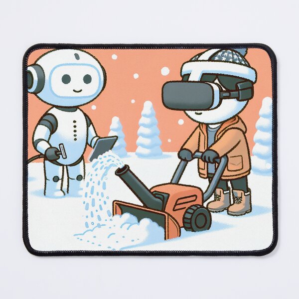Item preview, Snow Blower Companionship of Android and VR Boy designed and sold by zzz888.
