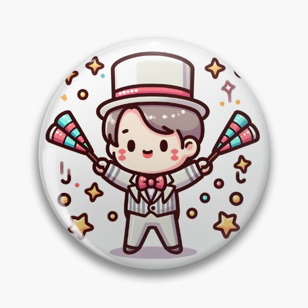Item preview, Kawaii Juggler With Glittery Confetti designed and sold by CanvasCutie.