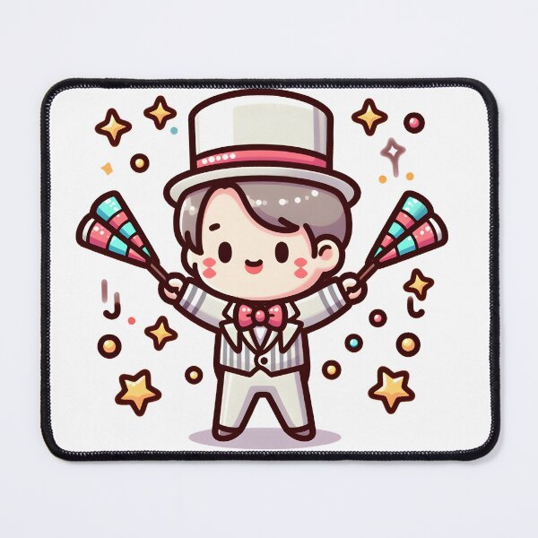 Item preview, Kawaii Juggler With Glittery Confetti designed and sold by CanvasCutie.