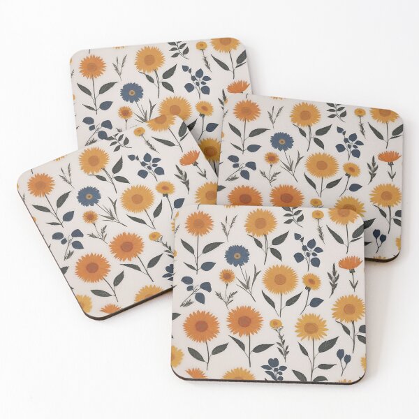 Item preview, RogerPattern - "Singular Beauty: Yellow and Blue Floral Elegance" designed and sold by RogerPattern.
